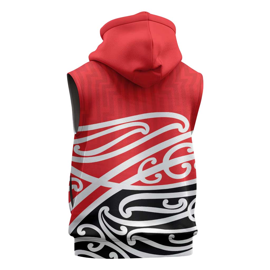 All Red New Zealand Kowhai Ngutukak Sleeveless Zip Hoodie - Polynesian Pride