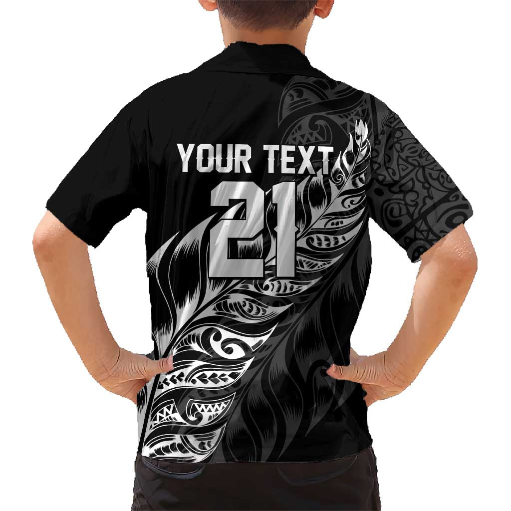 New Zealand Lawn Bowls Custom Family Matching Summer Maxi Dress and Hawaiian Shirt Black Maori Warrior Tribal Silver Fern LT9 - Polynesian Pride