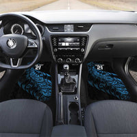 New Zealand Lawn Bowls Custom Car Mats Blue Maori Warrior Tribal Silver Fern - Polynesian Pride