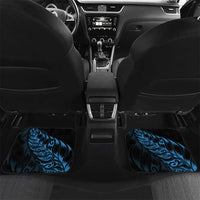 New Zealand Lawn Bowls Custom Car Mats Blue Maori Warrior Tribal Silver Fern - Polynesian Pride