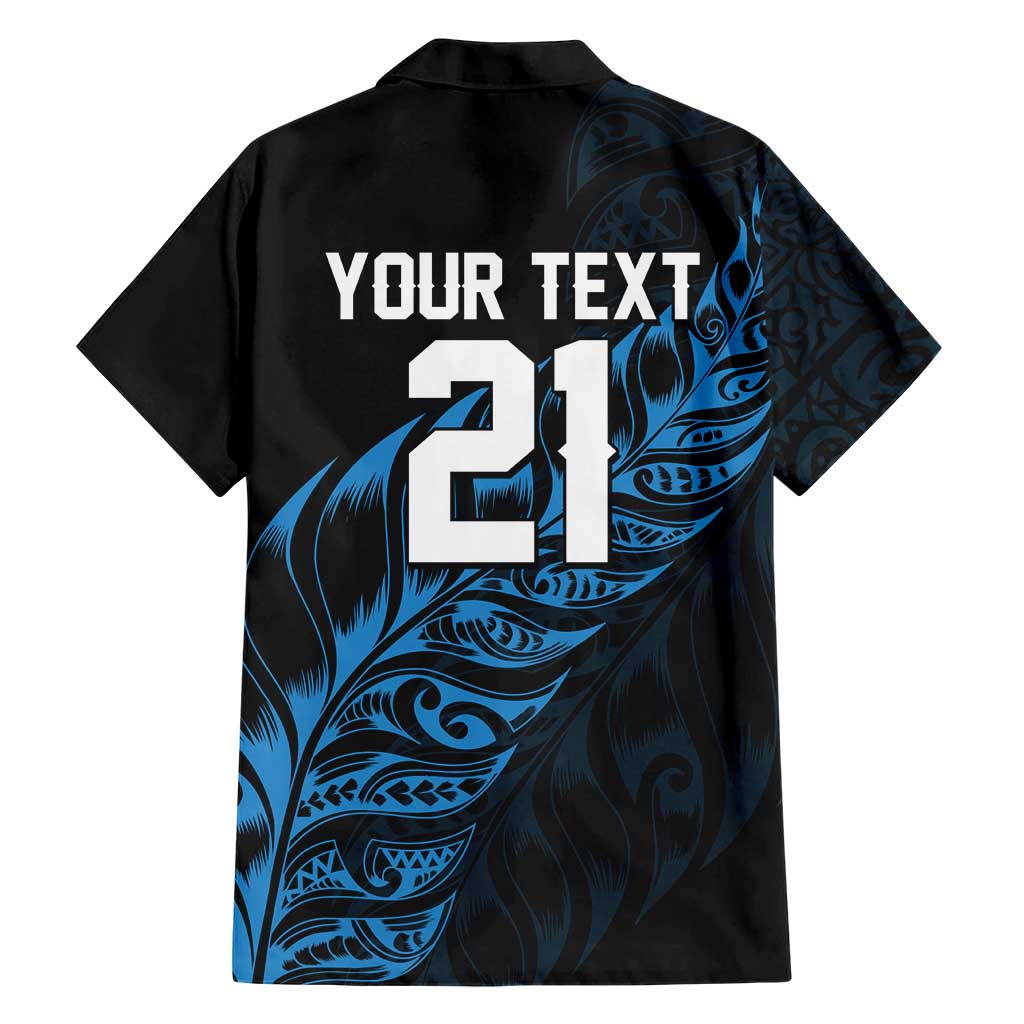 New Zealand Lawn Bowls Custom Family Matching Puletasi and Hawaiian Shirt Blue Maori Warrior Tribal Silver Fern LT9 - Polynesian Pride