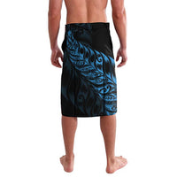 New Zealand Lawn Bowls Custom Lavalava Blue Maori Warrior Tribal Silver Fern - Polynesian Pride