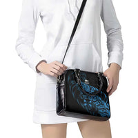 New Zealand Lawn Bowls Shoulder Handbag Blue Maori Warrior Tribal Silver Fern - Polynesian Pride