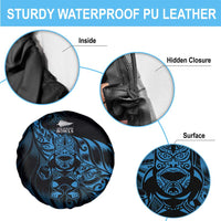 New Zealand Lawn Bowls Spare Tire Cover Blue Maori Warrior Tribal Silver Fern - Polynesian Pride