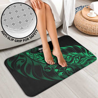 New Zealand Lawn Bowls Bathroom Set Green Maori Warrior Tribal Silver Fern - Polynesian Pride