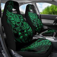 New Zealand Lawn Bowls Car Seat Cover Green Maori Warrior Tribal Silver Fern LT9 - Polynesian Pride