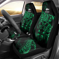 New Zealand Lawn Bowls Car Seat Cover Green Maori Warrior Tribal Silver Fern LT9 - Polynesian Pride