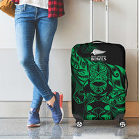 New Zealand Lawn Bowls Luggage Cover Green Maori Warrior Tribal Silver Fern LT9 - Polynesian Pride