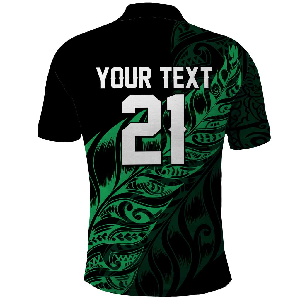 New Zealand Lawn Bowls Custom Polo Shirt Green Maori Warrior Tribal Silver Fern - Polynesian Pride