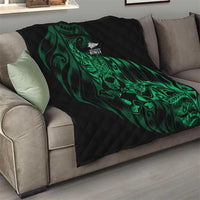 New Zealand Lawn Bowls Quilt Green Maori Warrior Tribal Silver Fern - Polynesian Pride
