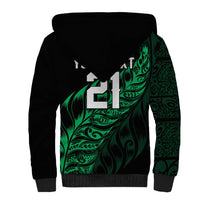 New Zealand Lawn Bowls Custom Sherpa Hoodie Green Maori Warrior Tribal Silver Fern LT9 - Polynesian Pride