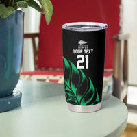 New Zealand Lawn Bowls Custom Tumbler Cup Green Maori Warrior Tribal Silver Fern LT9 - Polynesian Pride