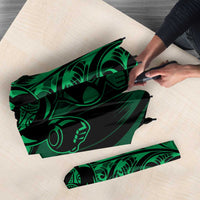 New Zealand Lawn Bowls Umbrella Green Maori Warrior Tribal Silver Fern - Polynesian Pride