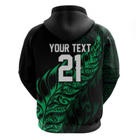 New Zealand Lawn Bowls Custom Zip Hoodie Green Maori Warrior Tribal Silver Fern - Polynesian Pride