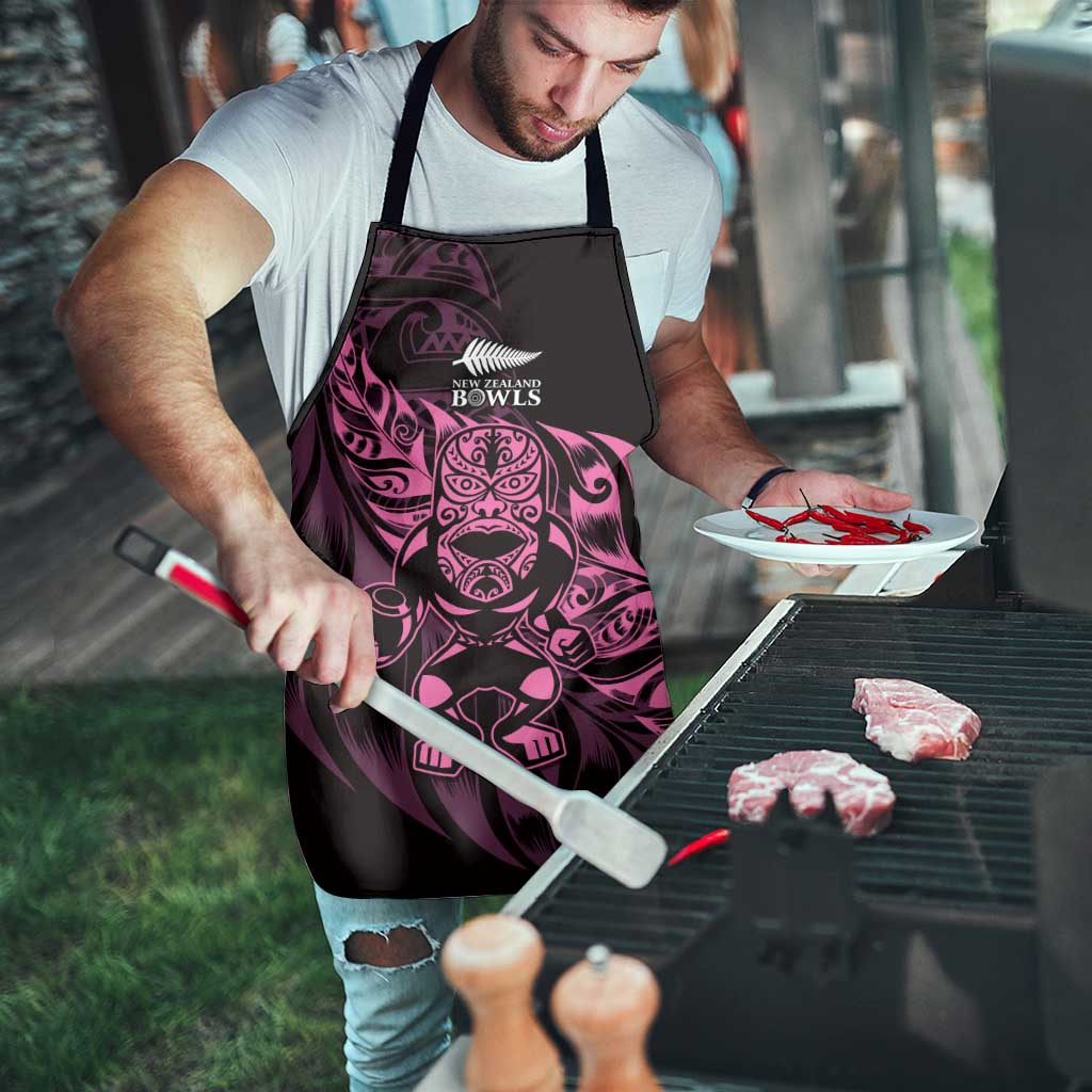 New Zealand Lawn Bowls Apron Pink Maori Warrior Tribal Silver Fern - Polynesian Pride