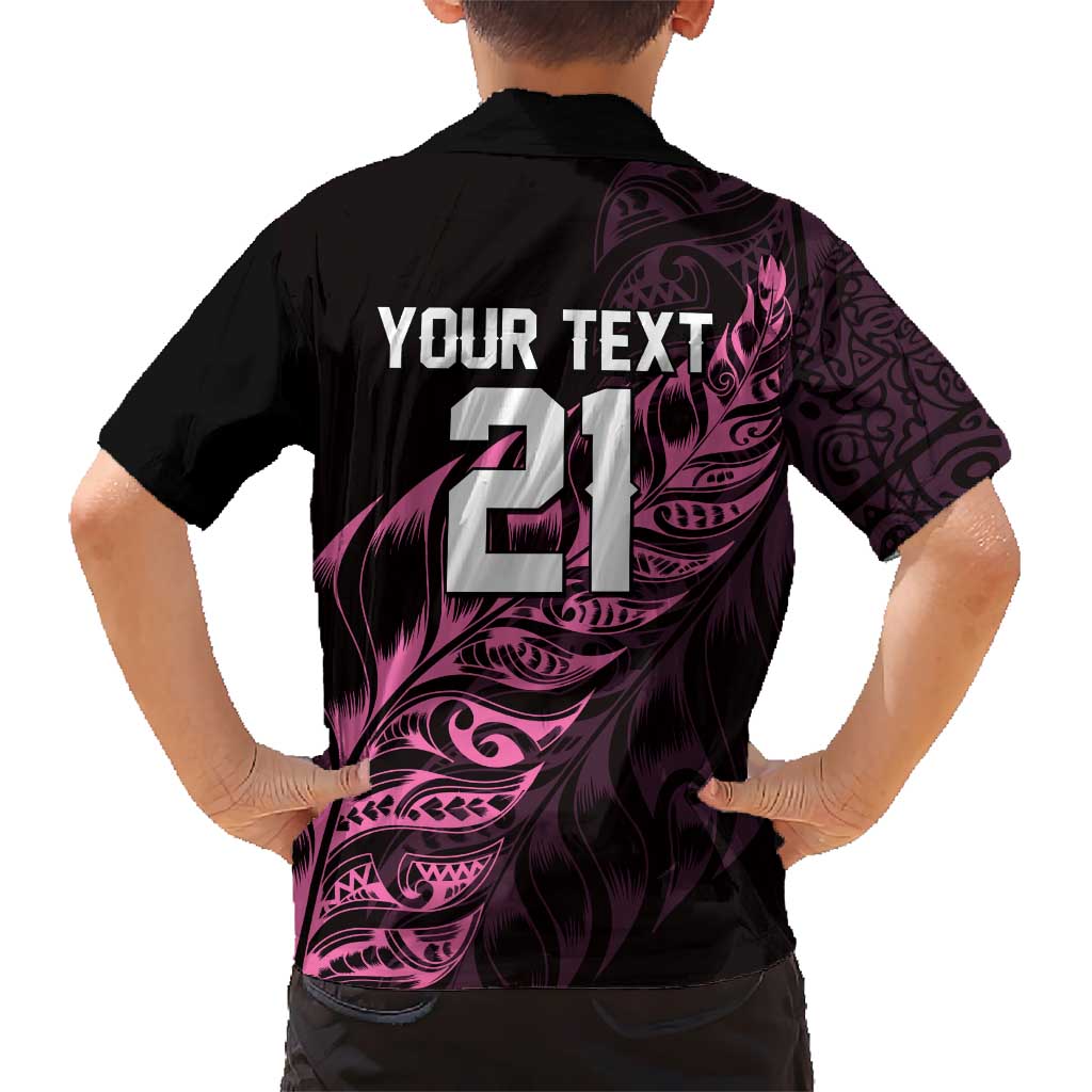 New Zealand Lawn Bowls Custom Family Matching Puletasi and Hawaiian Shirt Pink Maori Warrior Tribal Silver Fern LT9 - Polynesian Pride