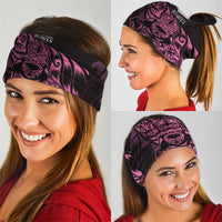 New Zealand Lawn Bowls Neck Gaiter Pink Maori Warrior Tribal Silver Fern - Polynesian Pride