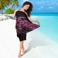 New Zealand Lawn Bowls Sarong Pink Maori Warrior Tribal Silver Fern - Polynesian Pride