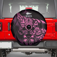 New Zealand Lawn Bowls Spare Tire Cover Pink Maori Warrior Tribal Silver Fern LT9 - Polynesian Pride