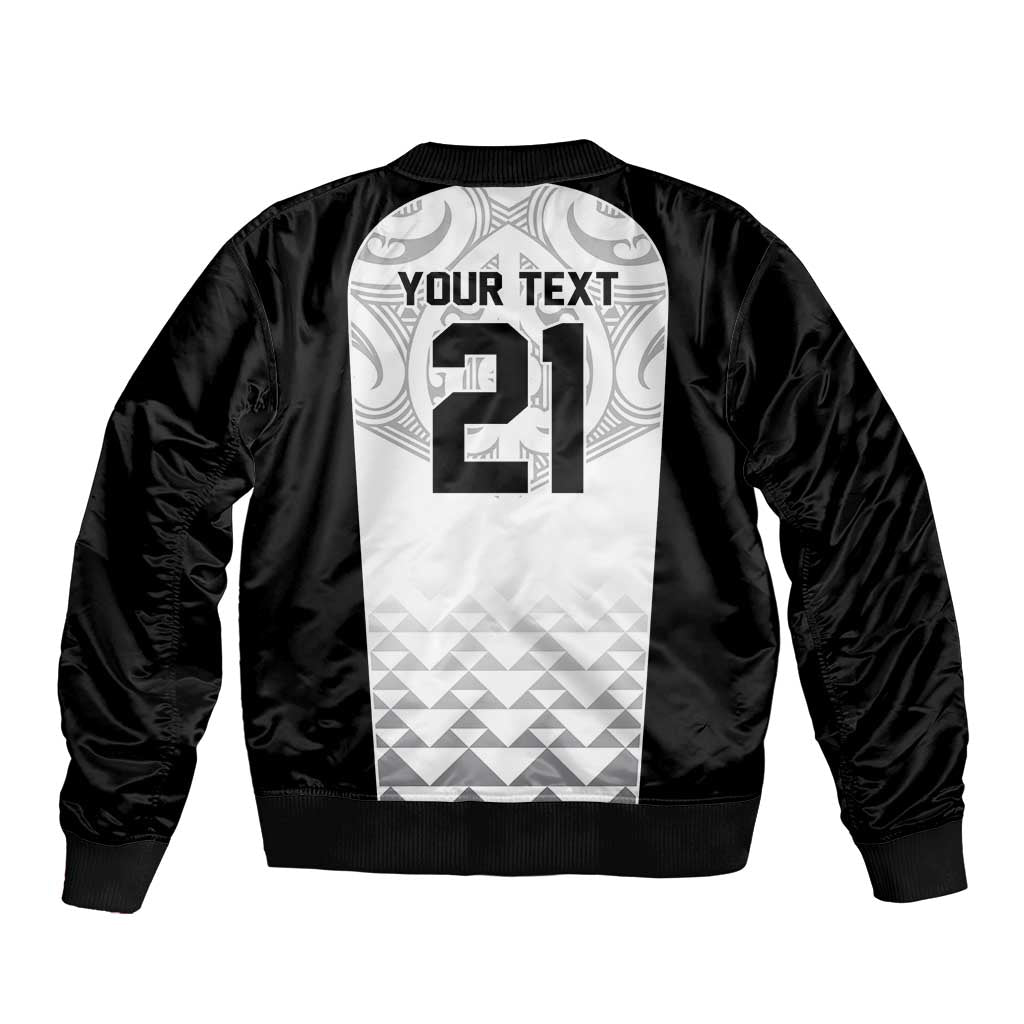 World Football 2026 New Zealand Custom Bomber Jacket All White Fern Maori Tribal LT9 - Polynesian Pride