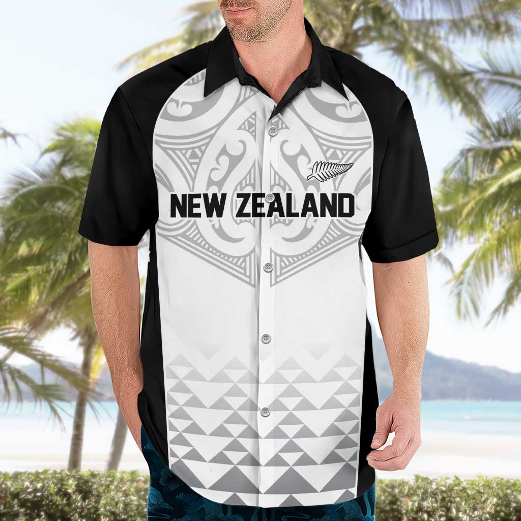 World Football 2026 New Zealand Custom Hawaiian Shirt All White Fern Maori Tribal LT9 - Polynesian Pride