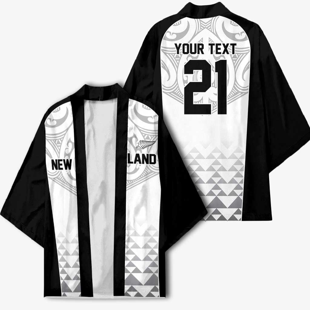 World Football 2026 New Zealand Custom Kimono All White Fern Maori Tribal LT9 - Polynesian Pride