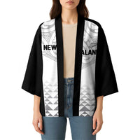 World Football 2026 New Zealand Custom Kimono All White Fern Maori Tribal LT9 - Polynesian Pride