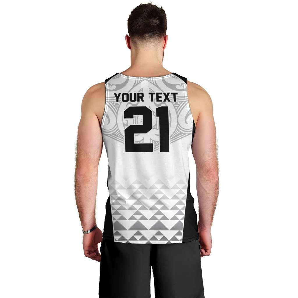 World Football 2026 New Zealand Custom Men Tank Top All White Fern Maori Tribal LT9 - Polynesian Pride