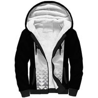 World Football 2026 New Zealand Custom Sherpa Hoodie All White Fern Maori Tribal LT9 Unisex White - Polynesian Pride