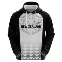 World Football 2026 New Zealand Custom Zip Hoodie All White Fern Maori Tribal LT9 - Polynesian Pride