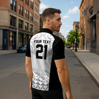 World Football 2026 New Zealand Custom Zipper Polo Shirt All White Fern Maori Tribal LT9 - Polynesian Pride
