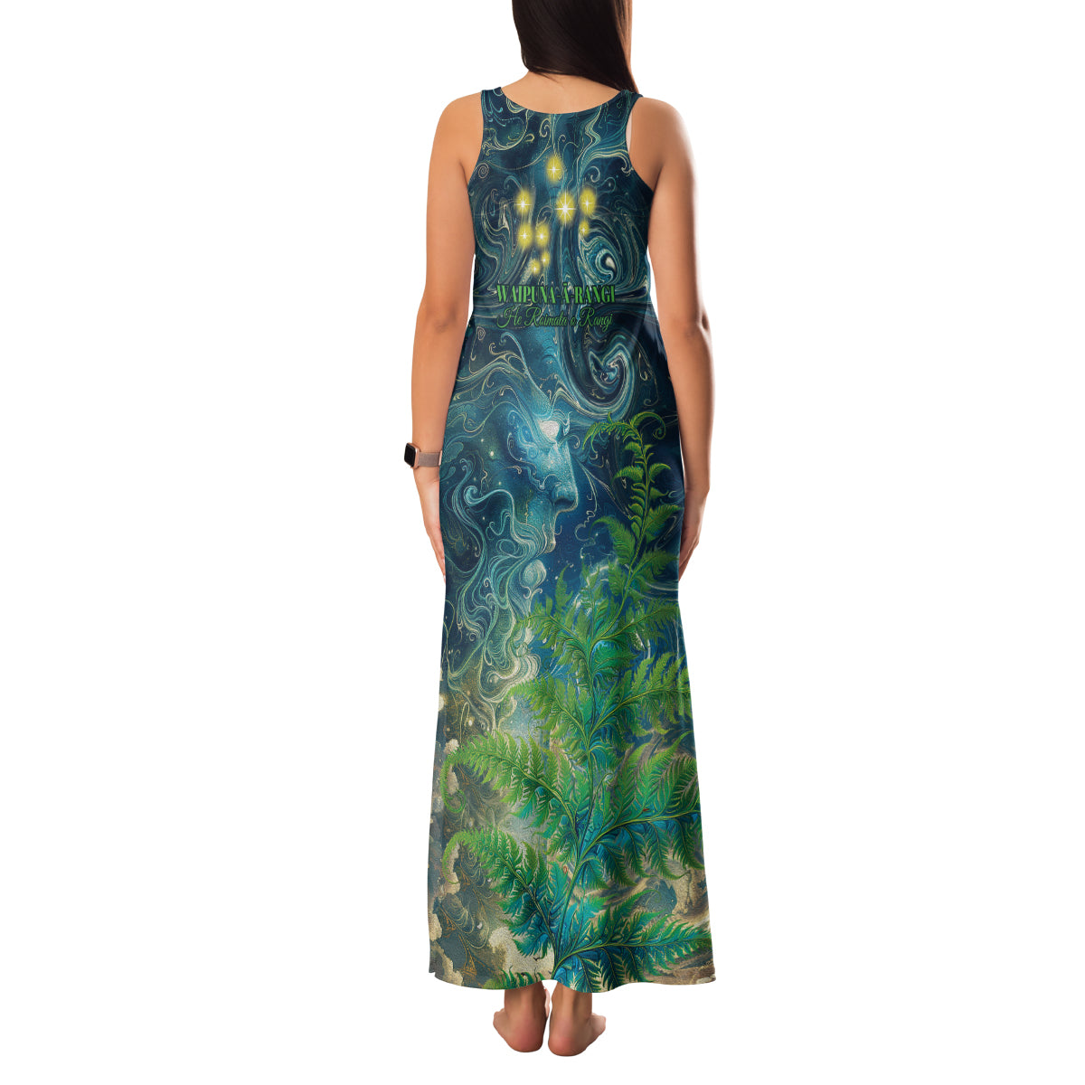 New Zealand Matariki Waipuna-a-rangi Family Matching Tank Maxi Dress and Hawaiian Shirt He Roimata o Rangi LT9 - Polynesian Pride