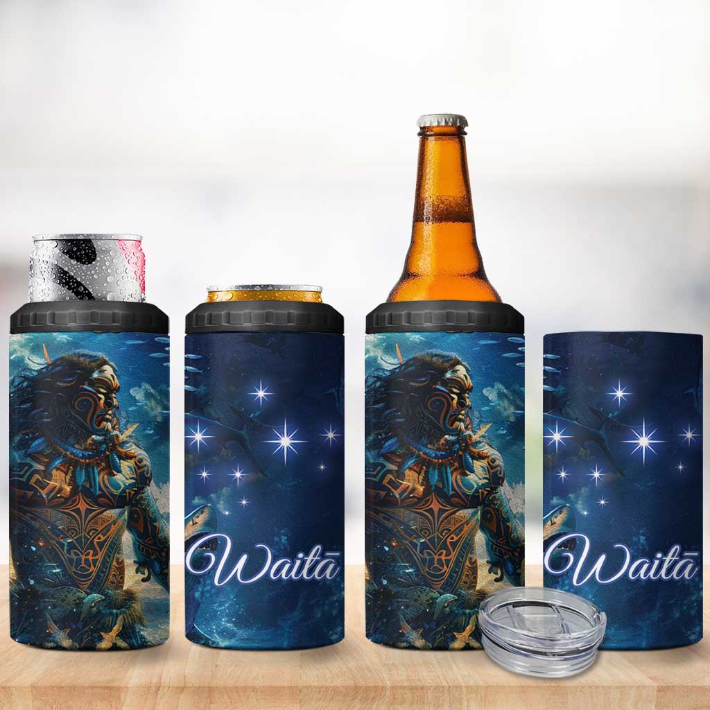New Zealand Matariki Waita 4 in 1 Can Cooler Tumbler The Way Of The Water LT9 - Polynesian Pride
