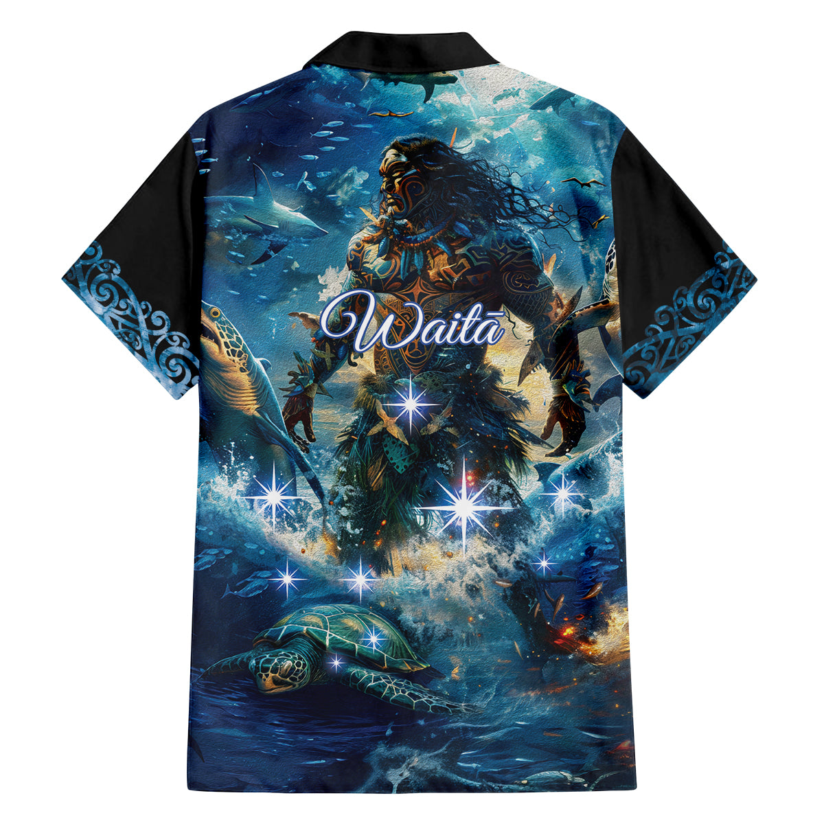 New Zealand Matariki Waita Family Matching Off The Shoulder Long Sleeve Dress and Hawaiian Shirt The Way Of The Water LT9 - Polynesian Pride