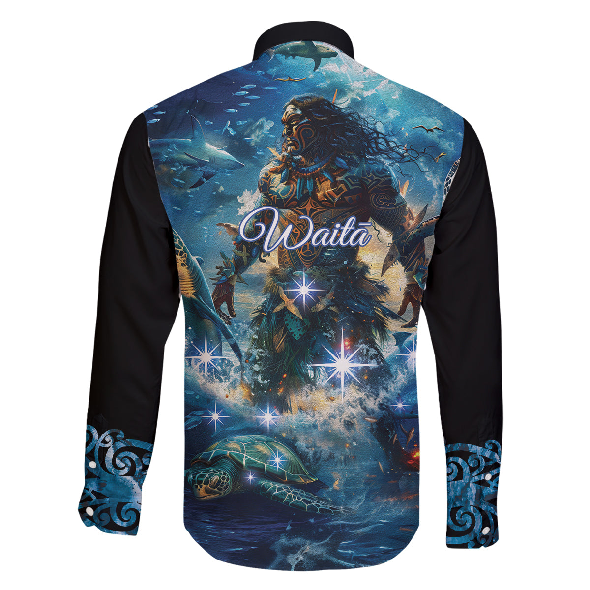 New Zealand Matariki Waita Family Matching Off Shoulder Maxi Dress and Hawaiian Shirt The Way Of The Water LT9 - Polynesian Pride