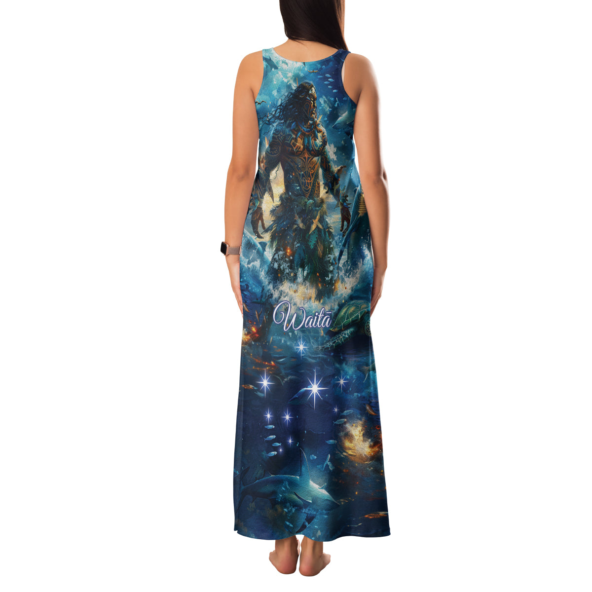 New Zealand Matariki Waita Family Matching Tank Maxi Dress and Hawaiian Shirt The Way Of The Water LT9 - Polynesian Pride