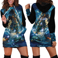 New Zealand Matariki Waita Hoodie Dress The Way Of The Water LT9 - Polynesian Pride