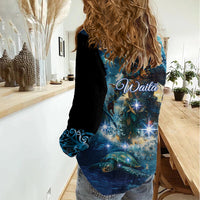 New Zealand Matariki Waita Women Casual Shirt The Way Of The Water LT9 - Polynesian Pride