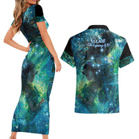 New Zealand Matariki Waiti Couples Matching Short Sleeve Bodycon Dress and Hawaiian Shirt The Beginnings Of Life LT9 - Polynesian Pride