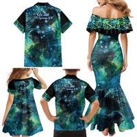 New Zealand Matariki Waiti Family Matching Mermaid Dress and Hawaiian Shirt The Beginnings Of Life LT9 - Polynesian Pride