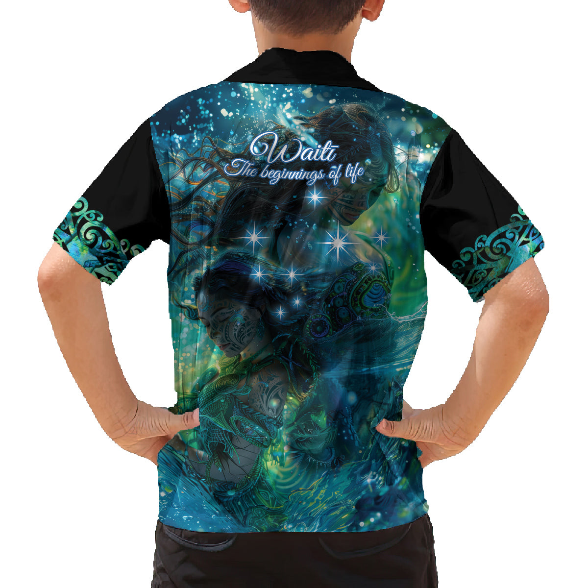 New Zealand Matariki Waiti Family Matching Puletasi and Hawaiian Shirt The Beginnings Of Life LT9 - Polynesian Pride