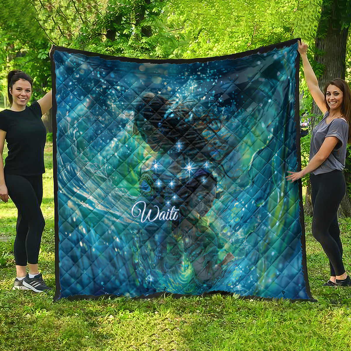 New Zealand Matariki Waiti Quilt The Beginnings Of Life LT9 - Polynesian Pride