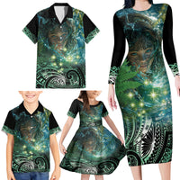 New Zealand Matariki Waiti Family Matching Long Sleeve Bodycon Dress and Hawaiian Shirt Waimori and The Origin Of Life LT9 - Polynesian Pride