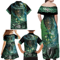 New Zealand Matariki Waiti Family Matching Off Shoulder Maxi Dress and Hawaiian Shirt Waimori and The Origin Of Life LT9 - Polynesian Pride