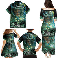 New Zealand Matariki Waiti Family Matching Puletasi and Hawaiian Shirt Waimori and The Origin Of Life LT9 - Polynesian Pride