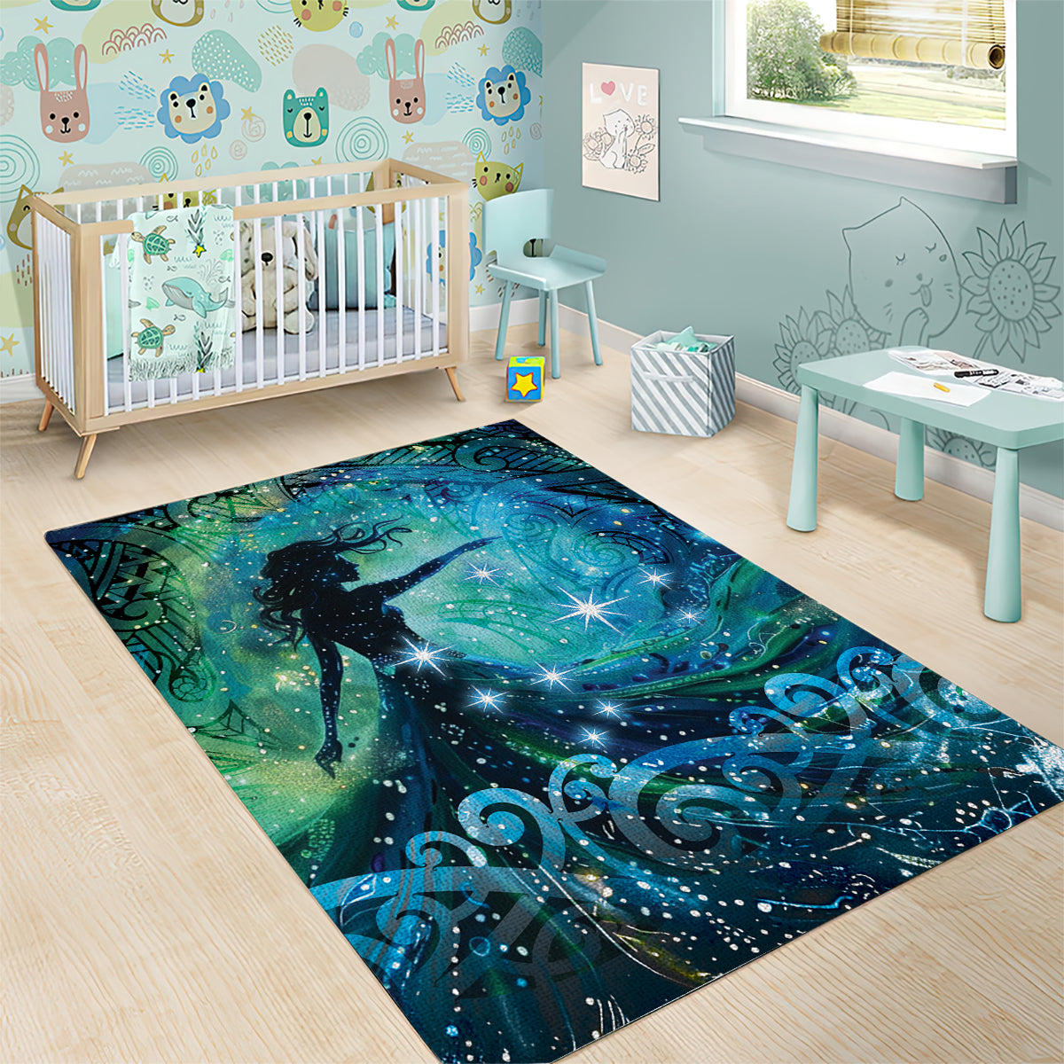 New Zealand Matariki Hiwa-i-te-rangi Area Rug Titiro ki nga Whetu Wishing Star LT9 - Polynesian Pride