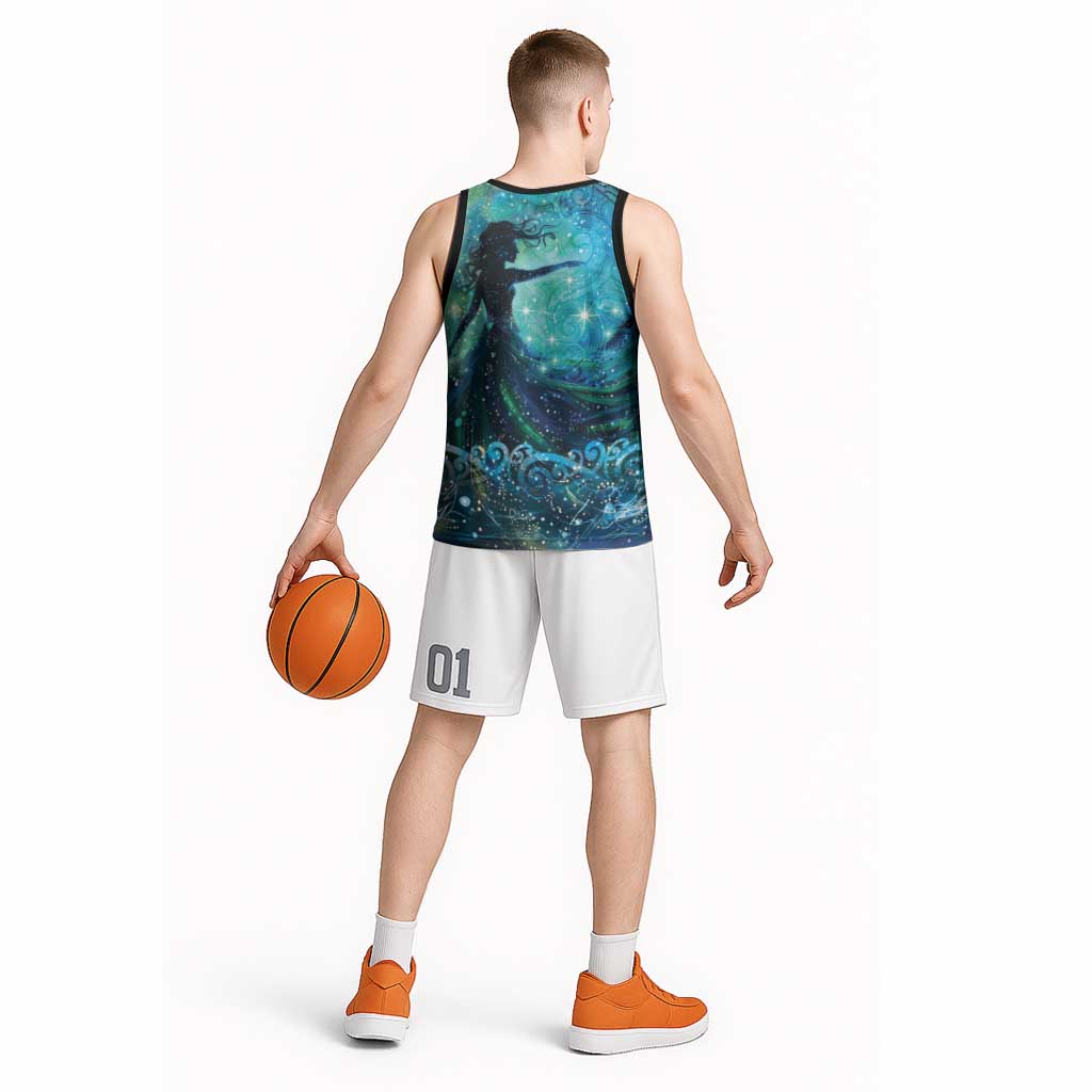 New Zealand Matariki Hiwa-i-te-rangi Basketball Jersey Titiro ki nga Whetu Wishing Star LT9 - Polynesian Pride