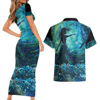 New Zealand Matariki Hiwa-i-te-rangi Couples Matching Short Sleeve Bodycon Dress and Hawaiian Shirt Titiro ki nga Whetu Wishing Star LT9 - Polynesian Pride