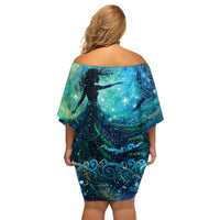 New Zealand Matariki Hiwa-i-te-rangi Family Matching Off Shoulder Short Dress and Hawaiian Shirt Titiro ki nga Whetu Wishing Star LT9 - Polynesian Pride