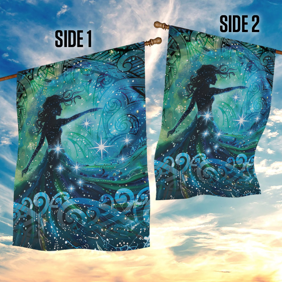 New Zealand Matariki Hiwa-i-te-rangi Garden Flag Titiro ki nga Whetu Wishing Star LT9 - Polynesian Pride
